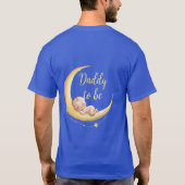月の上でベビーの天をテーマにした赤ちゃんシャワー Tシャツ (裏面)