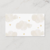 月の上でベビーシャワーベビーの本 エンクロージャーカード (裏面)