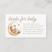 月の上でベビーシャワーベビーの本 エンクロージャーカード (正面)