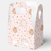 月の上でボホ天女の子の赤ちゃんシャワー フェイバーボックス (オープン)