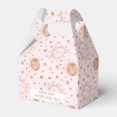 月の上でボホ天女の子の赤ちゃんシャワー フェイバーボックス (正面サイド)