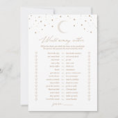 月の上でママは赤ちゃんシャワーのゲーム 招待状 (正面)