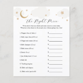 月の上で価格の赤ちゃんシャワーゲームの名前