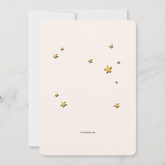 月の上で出会い挨拶招待状 招待状 (裏面)