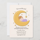 月の上で出会い挨拶招待状 招待状 (正面)
