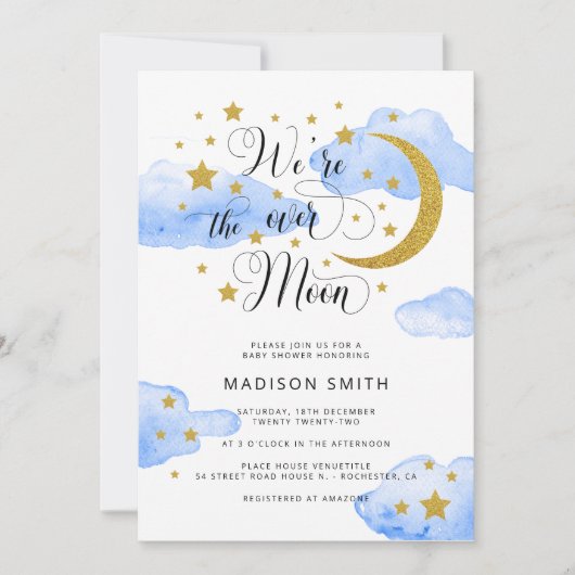 月の上で夢想少年金ゴールドシャワー 招待状 (正面)