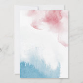 月の上で男の子と女の子の双子ベビーシャワー 招待状 (裏面)