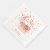 月の上で眠っているクマの女の子の赤ちゃんシャワー (コーナー)