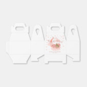 月の上で眠っているクマの女の子の赤ちゃんシャワー フェイバーボックス (折り畳みなし)