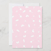 月の上で眠っている赤ちゃん女の子ベビーシャワーのインビタット 招待状 (裏面)