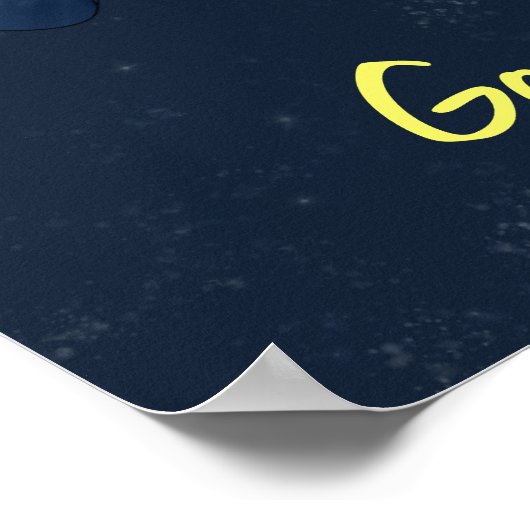 月の上で眠るルナ子守歌の猫 ポスター (角)