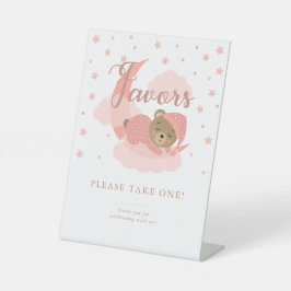 月の上で眠る熊の好意は一つの徴候を取る 台座サイン