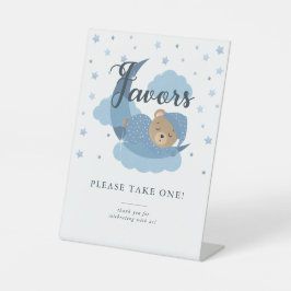 月の上で眠る熊の好意は一つの徴候を取る 台座サイン