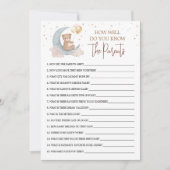 月の上で親カードをどれだけ知っているか 招待状 (正面)