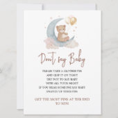 月の上で言わないベビーゲームカード 招待状 (正面)