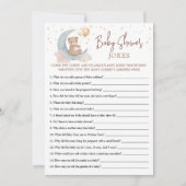 月の上で赤ちゃんシャワー冗談ゲームカード 招待状 (正面)