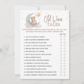 月の上で赤ちゃんシャワー旧妻のテイルズカード 招待状 (正面)