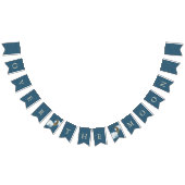 月の上で赤ちゃんシャワー海軍の青いバンティングフラグ バンティングフラッグ (全)