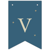 月の上で赤ちゃんシャワー海軍の青いバンティングフラグ バンティングフラッグ (第3の旗)