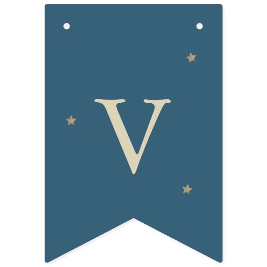 月の上で赤ちゃんシャワー海軍の青いバンティングフラグ バンティングフラッグ (第3の旗)