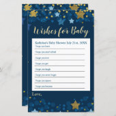 月の上で赤ん坊のシャワーがベビーを願う (正面/裏面)