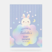 月の上で赤ん男女兼用坊のシャワー歓迎 アクリルサイン (正面)