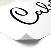 月の上で輝く星空の下でテディベアが天体を眺める ポスター (角)