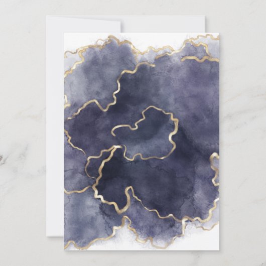 月の上で金ゴールドの赤ん坊のシャワー 招待状 (裏面)