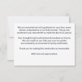 月の上で銀河系の赤ちゃんシャワーサンキューカード 招待状 (裏面)