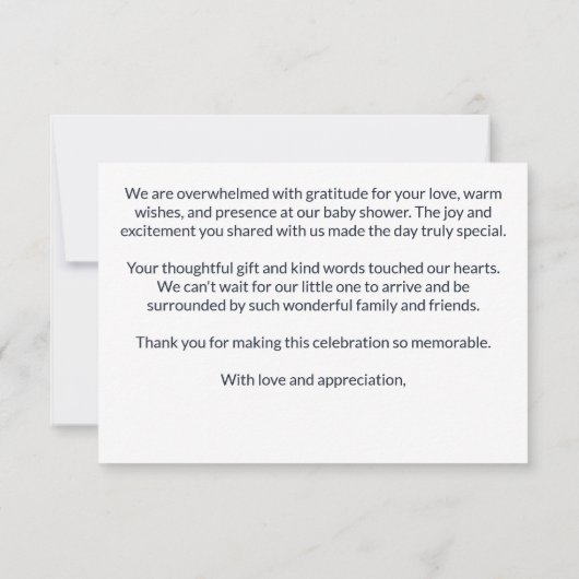 月の上で銀河系の赤ちゃんシャワーサンキューカード 招待状 (裏面)