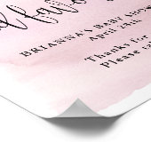 月の上で、ピンクの赤ちゃんシャワーのお菓子と好意 ポスター (角)