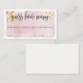 月の上で、ピンクはゲームカードの数を推測 エンクロージャーカード (正面/裏面)