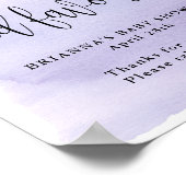 月の上で、紫の赤ちゃんシャワーのお菓子と好意 ポスター (角)