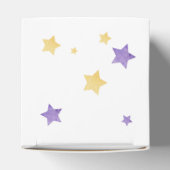 月の上で、紫の赤ちゃんシャワー月の星は小さい フェイバーボックス (上部)