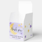 月の上で、紫の赤ちゃんシャワー月の星は小さい フェイバーボックス (オープン)