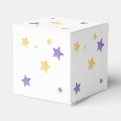 月の上で、紫の赤ちゃんシャワー月の星は小さい フェイバーボックス (裏面サイド)
