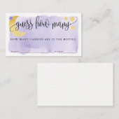 月の上で、紫はゲームカードの数を推測 エンクロージャーカード (正面/裏面)