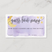 月の上で、紫はゲームカードの数を推測 エンクロージャーカード (正面)