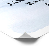 月の上で、赤ちゃんシャワー歓迎のサイン ポスター (角)