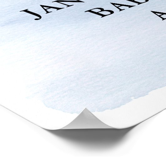 月の上で、赤ちゃんシャワー歓迎のサイン ポスター (角)