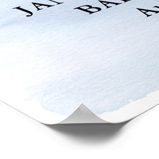 月の上で、青い赤ちゃんシャワーへようこそ ポスター (角)