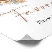 月の上でBohoフローラは署名ポスターを好む ポスター (角)