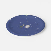 月の上でHey Didle Didle赤ちゃんシャワー ペーパープレート (アングル)