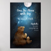 月の上にかわいいクマへようこそ ポスター (正面)