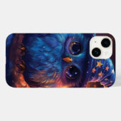 月の上にかわいいフクロウのウィザード:魔法のファンタジーアート Case-Mate iPhoneケース (裏面 (横))