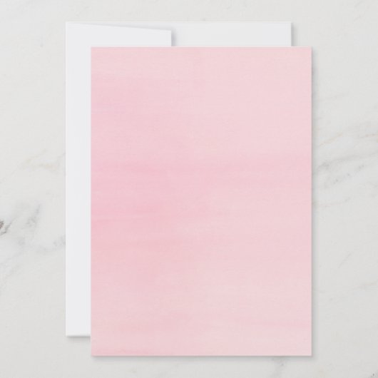 月の上にかわいい金ゴールド星ベビーガールシャワー 招待状 (裏面)