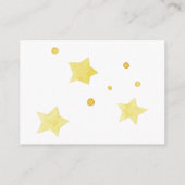 月の上にテディベアおむつラッフル エンクロージャーカード (裏面)