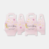 月の上にピンク、赤ちゃんシャワー月の星 フェイバーボックス (折り畳みなし)