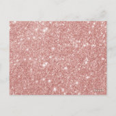 月の上にフクロウのピンクの赤ちゃんシャワー本はがき ポストカード (裏面)