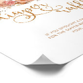 月の上にブーホフローラ金ゴールドおむつラッフルポスター ポスター (角)